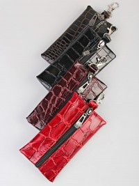 M-016 Ключница на молнии "Barez-B-1" (мал/крокодил/нат. кожа)